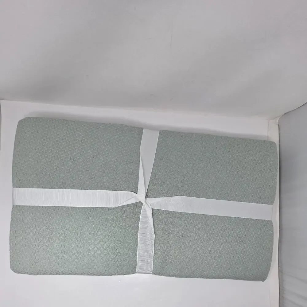 POTTERY BARN Organic Cotton Blanket Full/Queen Set Of 2 Textured Blankets NEW